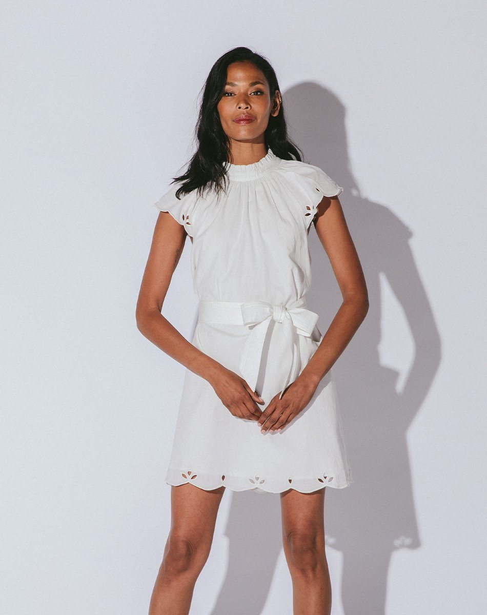 Shop Arabella Mini Dress White | Cleobella